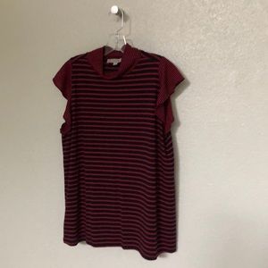 LOFT Mock Neck Flutter Sleeve Top